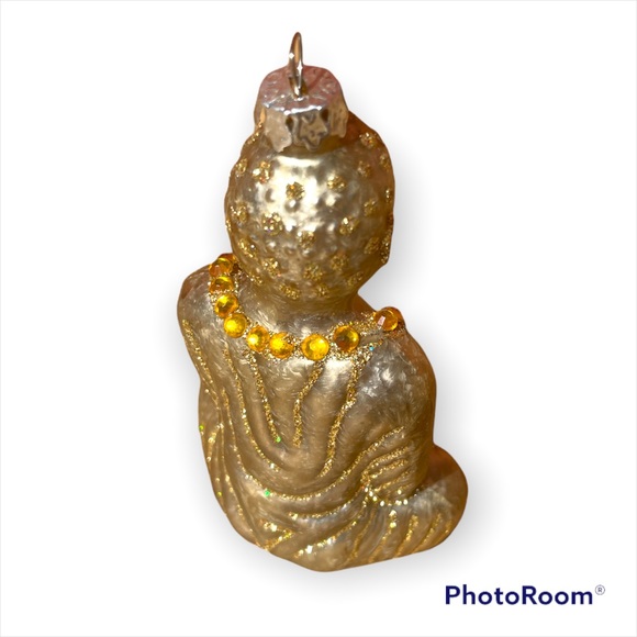 Thomas Glenn Gold Metallic Buddha Glass Christmas Ornament Classic Handmade - Picture 5 of 8